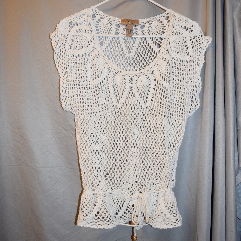 i.e. Crotchet Top White Festival Knitted Petite